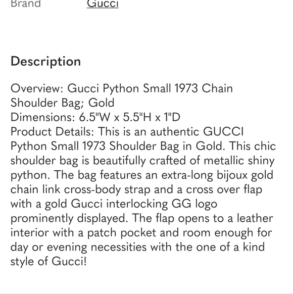 GORGEOUS VINTAGE PYTHON SNAKE CROSSBODY GUCCI BAG - Picture 16 of 16